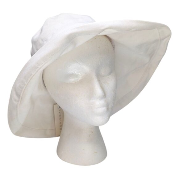 Kooringal Accessories - Kooringal Australia Bucket Hat Womens White Cotton Wide Brim Adjustable OSFM NWD